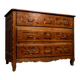 Louis XV transitional commode in precious wood marquetry.