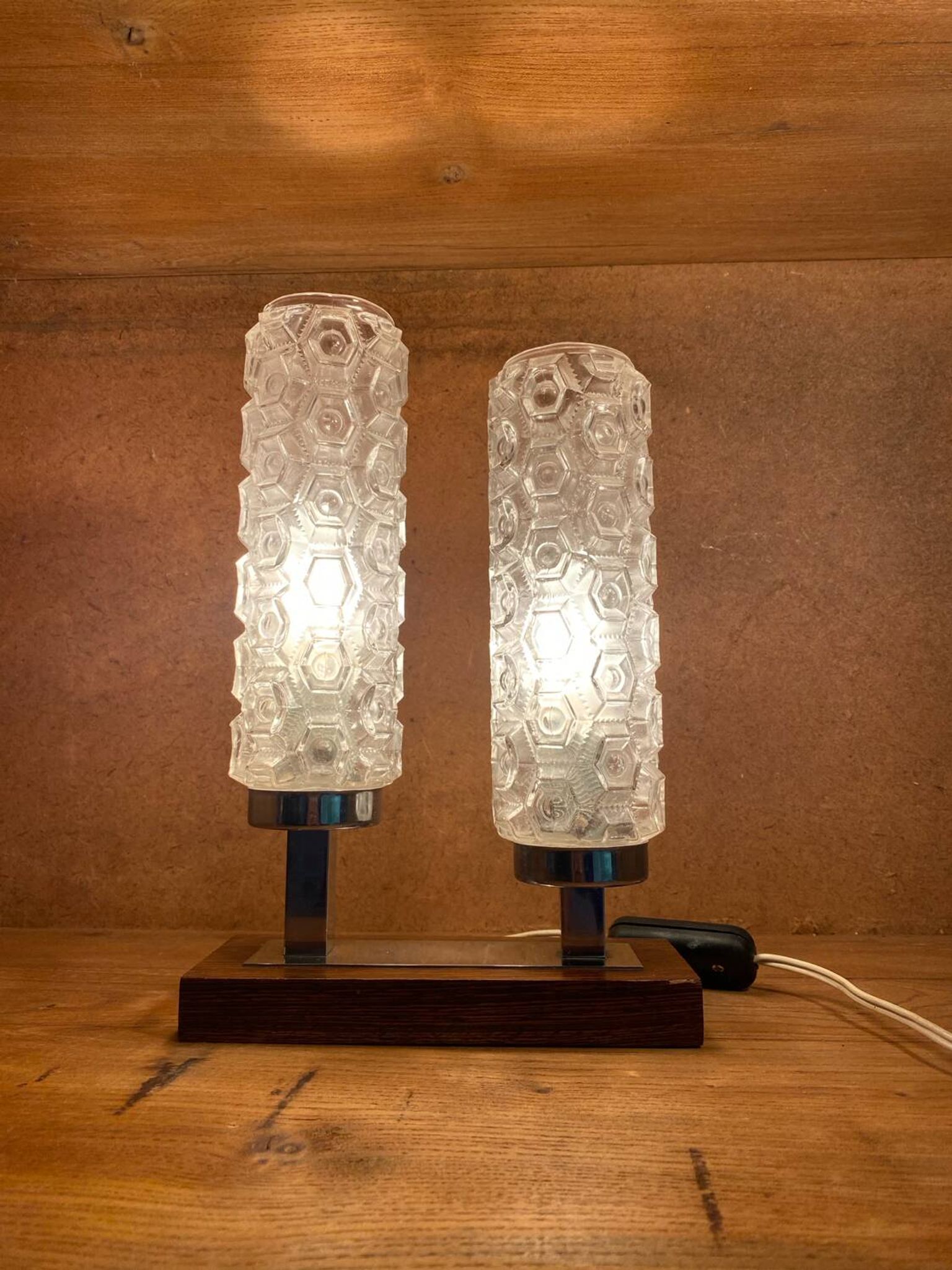 Lampe double vintage mid century