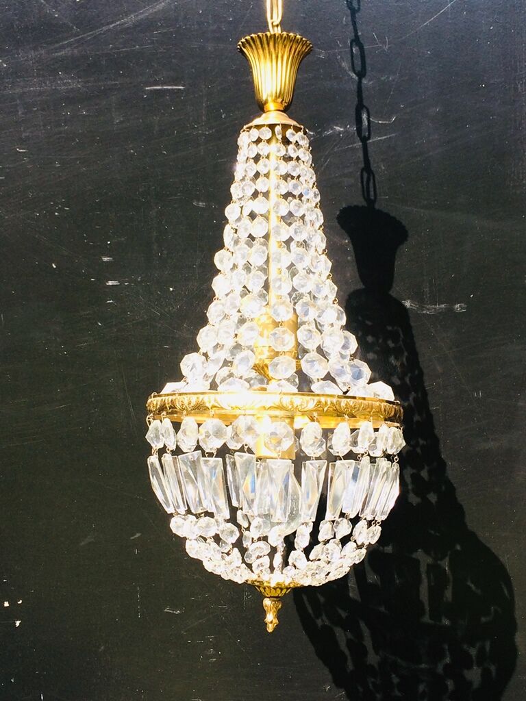 Grapevine balloon chandelier " hollywood regency " 50