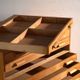 Antique plan cabinet in beech wood – Central Europe, around 1950