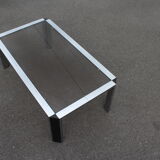 OLD VINTAGE CHROME COFFEE TABLE