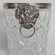 Lion head champagne bucket and its stand 20th century