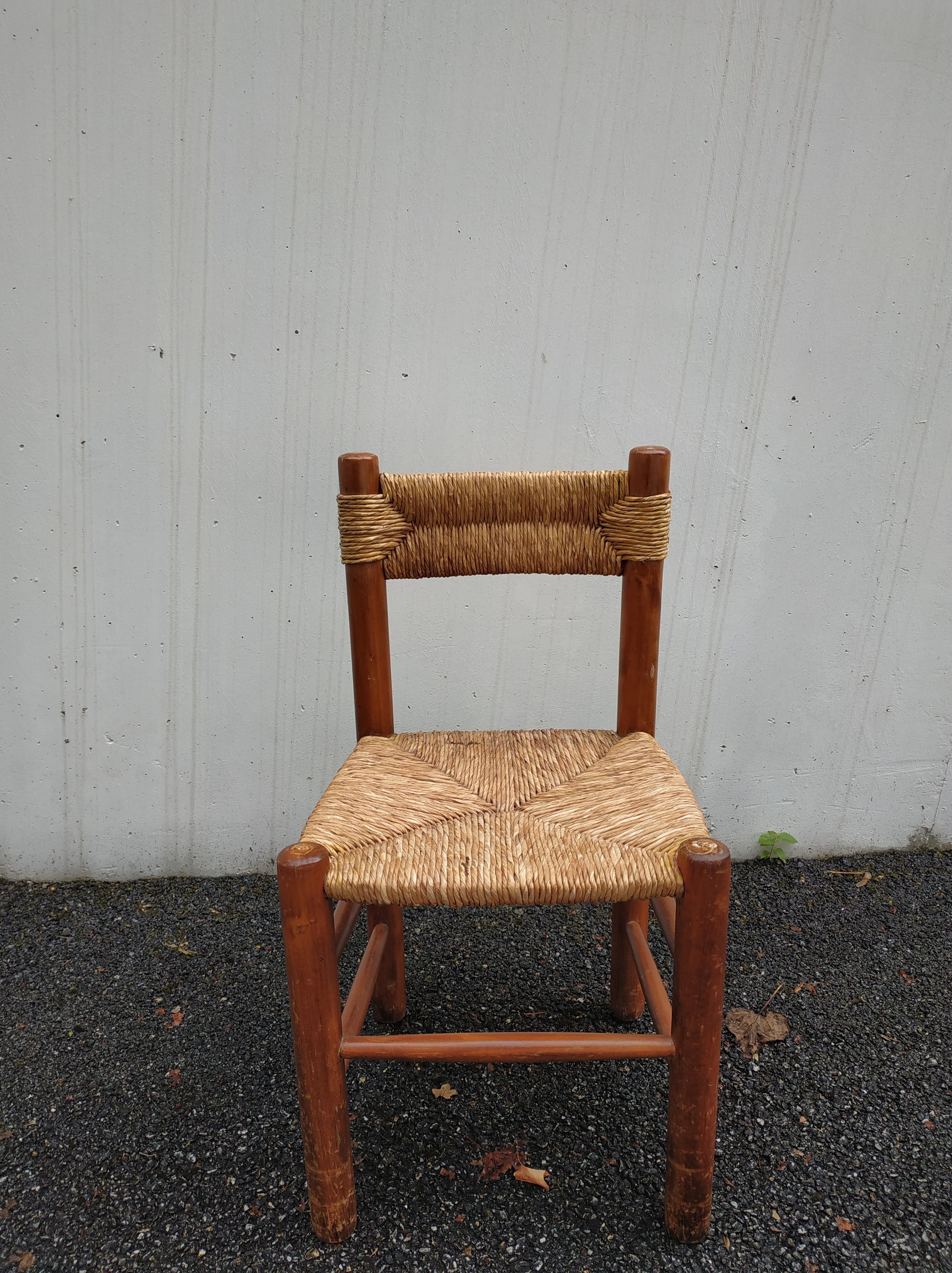 Chair wood and straw 1960