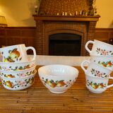 Mug cups and Arcopal bowl