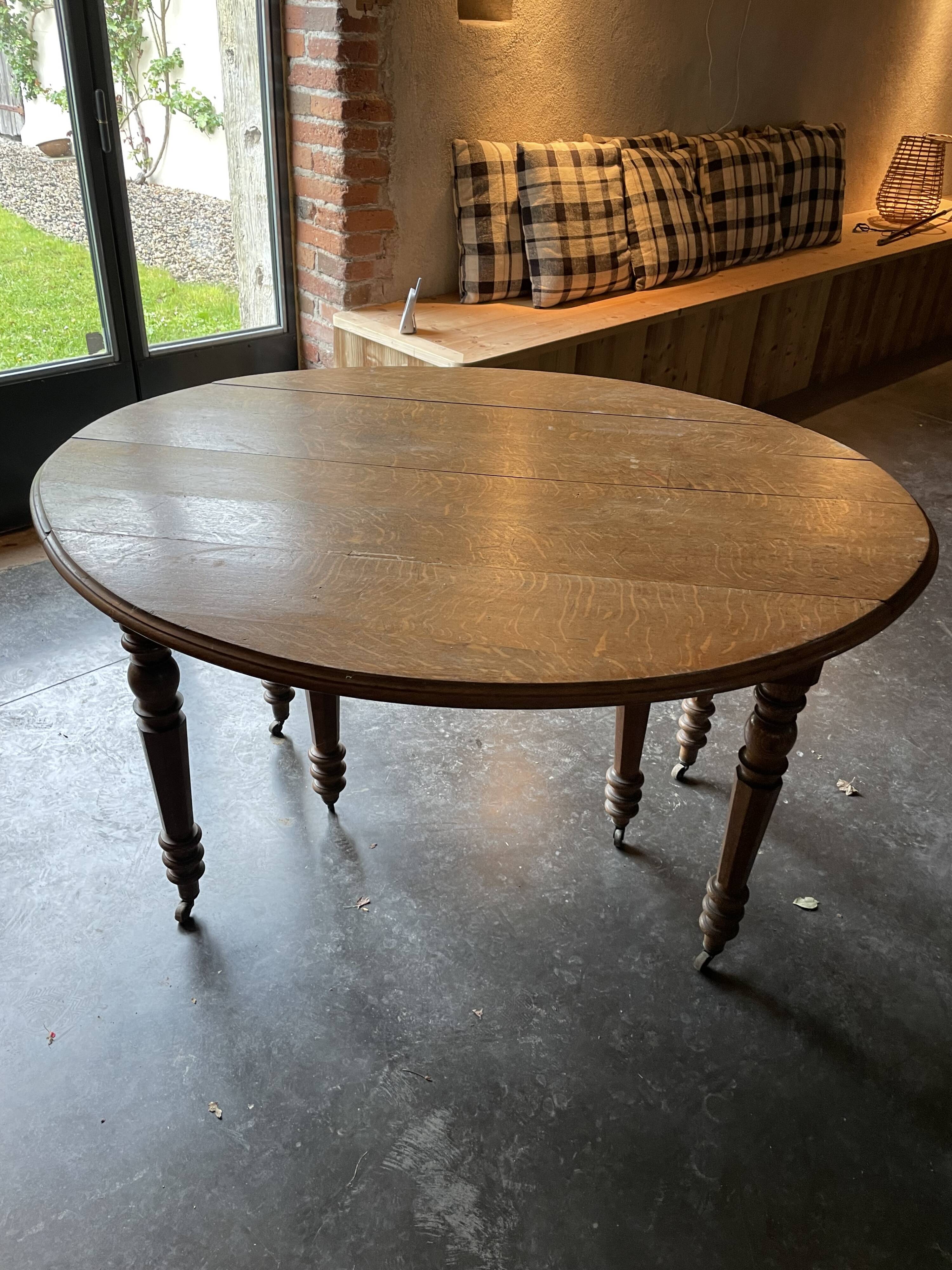 Old wooden table with folding flaps