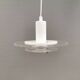 Small Space Age hanging lamp made of plexiglass. Denmark 1980s