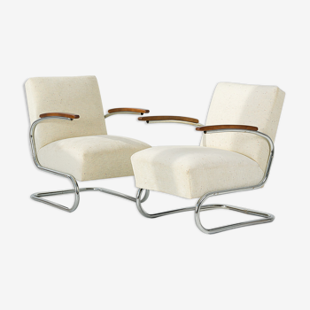 Set of 2 S411 Lounge Chairs by Willem Hendrik Gispen for Mücke Melder, 30's
