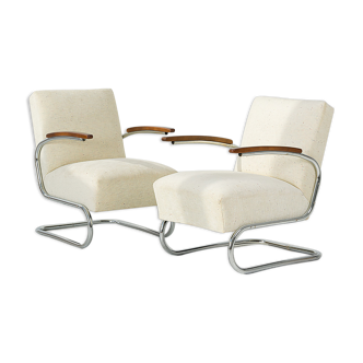 Set of 2 S411 Lounge Chairs by Willem Hendrik Gispen for Mücke Melder, 30's