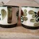 Set of 4 tea or coffee cups, Boch ceramic, Argenteuil series from the 60s