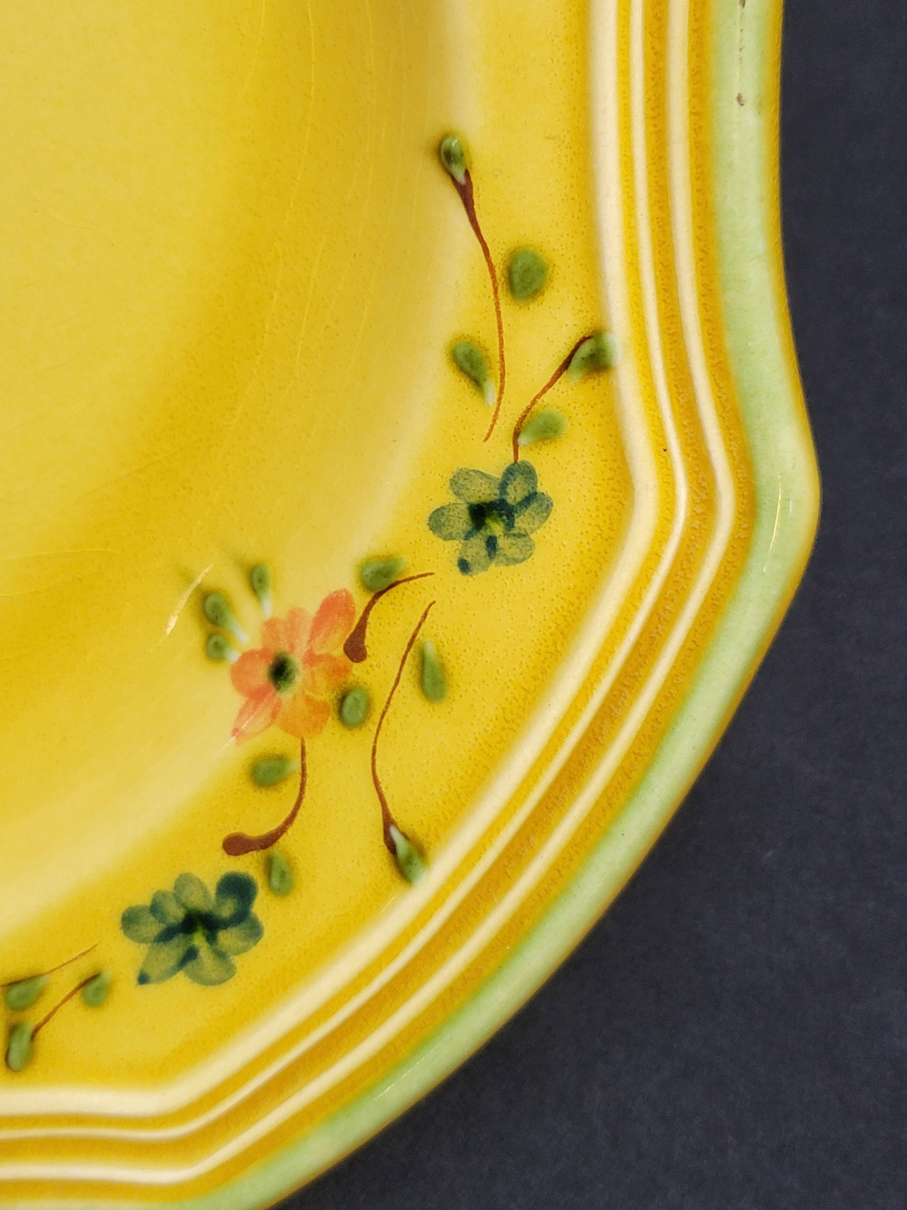 Provençal earthenware by Poet Laval France Vintage Deep Plate
