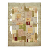 Tapis Oushak en laine noué à la main turc 268 cm x 356 cm