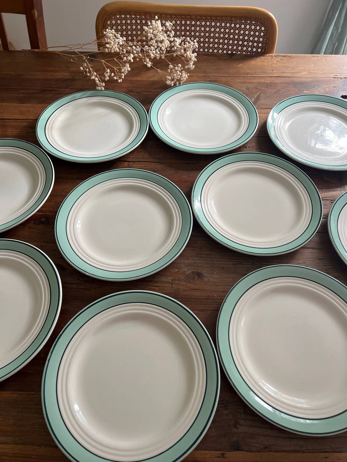 10 vintage flat plates Amanda Ceranord France