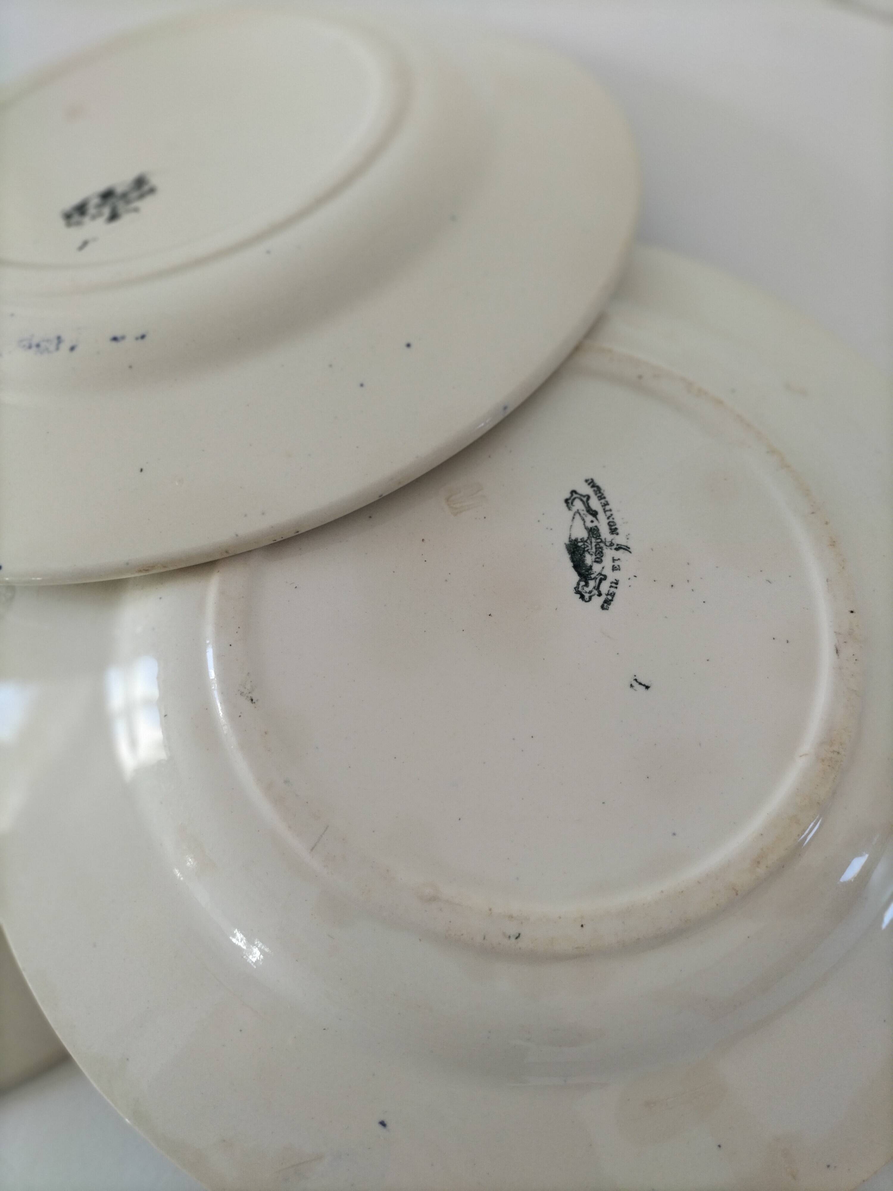 Creil Montereau Plates Linotte Model