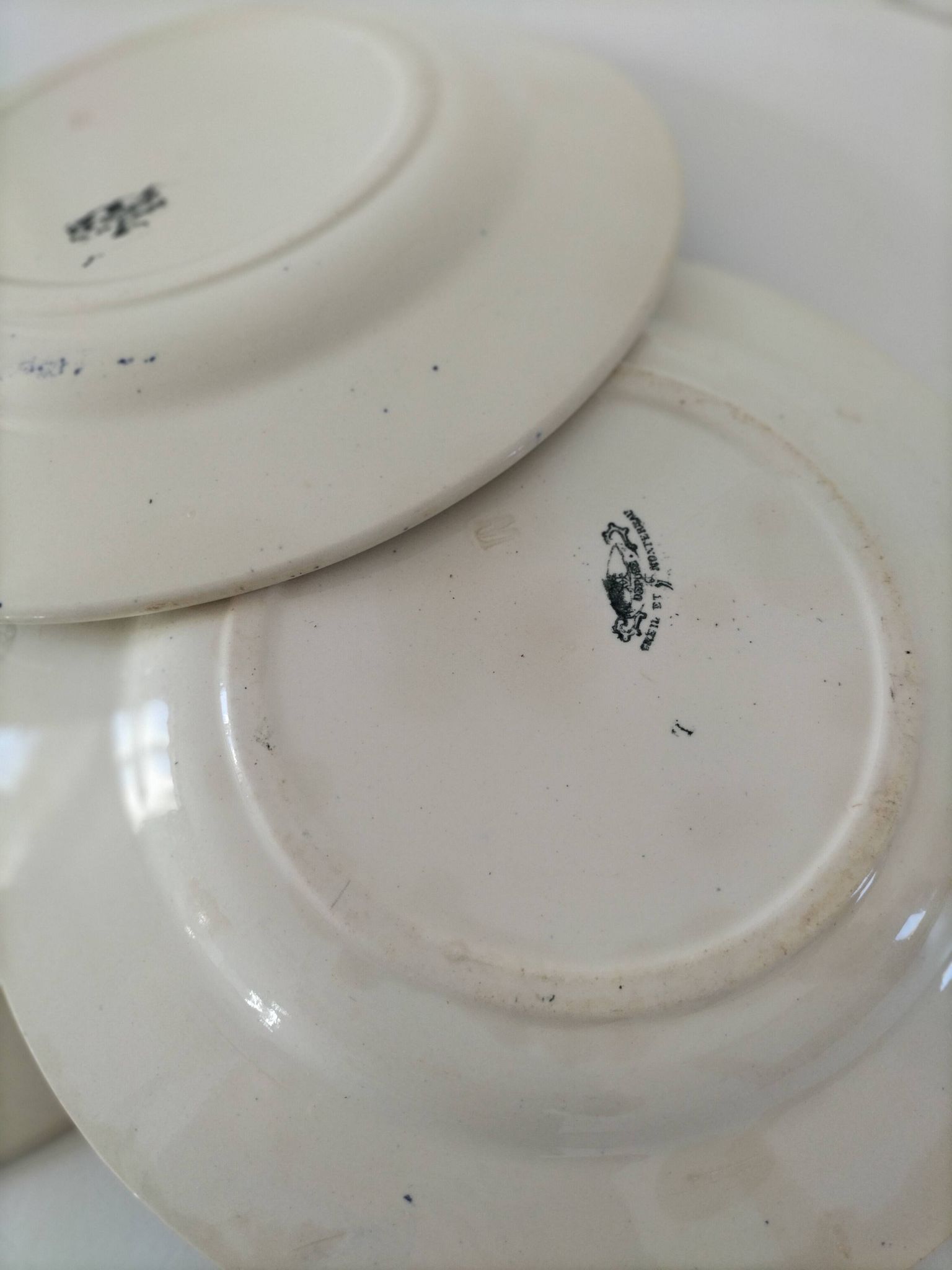 Assiettes Creil Montereau Modèle Linotte