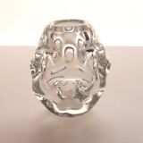 Petit vase en cristal transparent fait main, style milieu de siècle, par Börne Augustsson