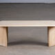 Table basse design vintage travertin
