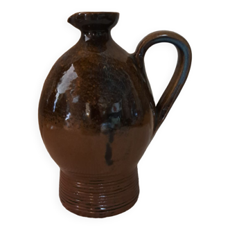 Carafe ewer pitcher in glazed stoneware