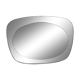 Vintage smoked bronze wall mirror, free form, 1970s – 70 x 55 cm