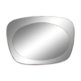 Miroir mural forme libre fumé bronze, années 1970