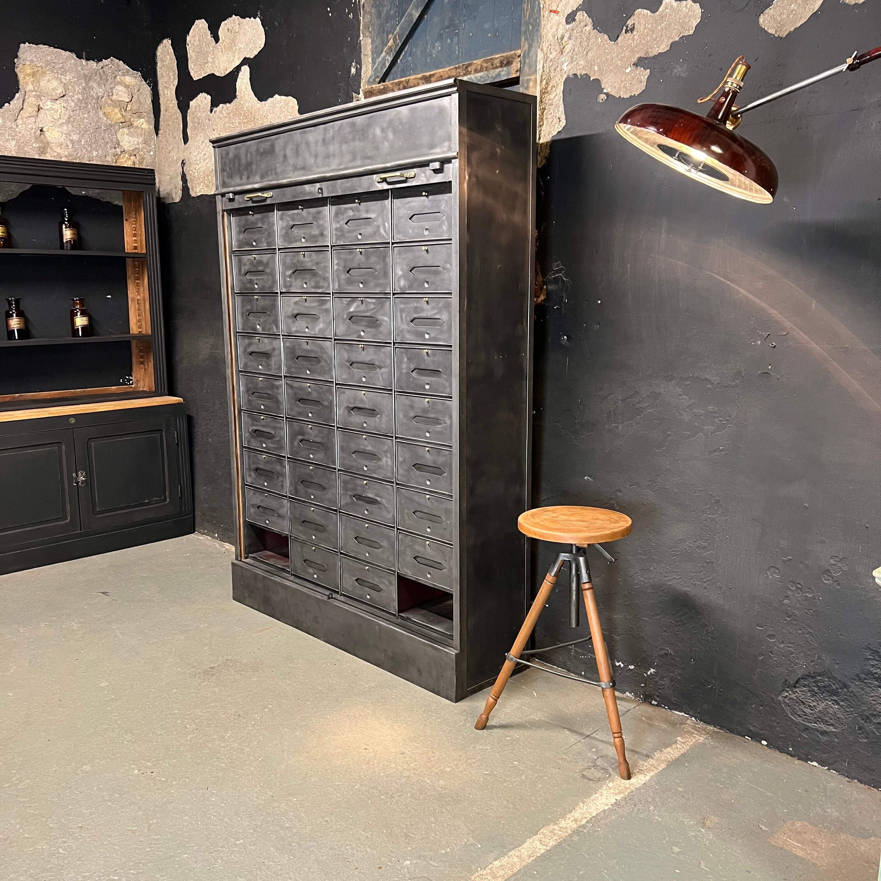 Furniture with flap and steel curtain circa 1930