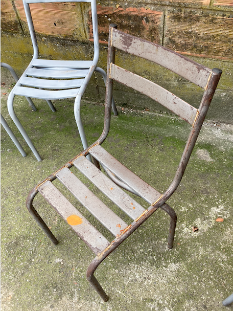 14 metal bistro chairs