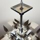 Vintage metal chandelier by Gaetano Sciolari, Italy, 1950s
