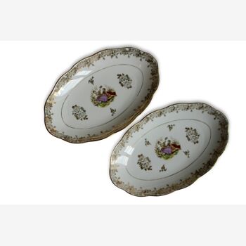 Paire de Plats en Porcelaine