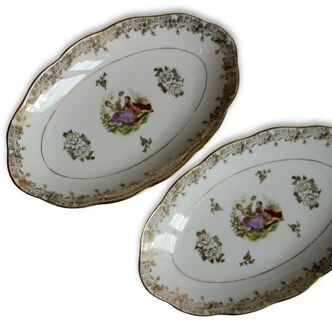 Paire de Plats en Porcelaine