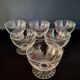 6 crystal champagne coupes Daum Nancy 1930s