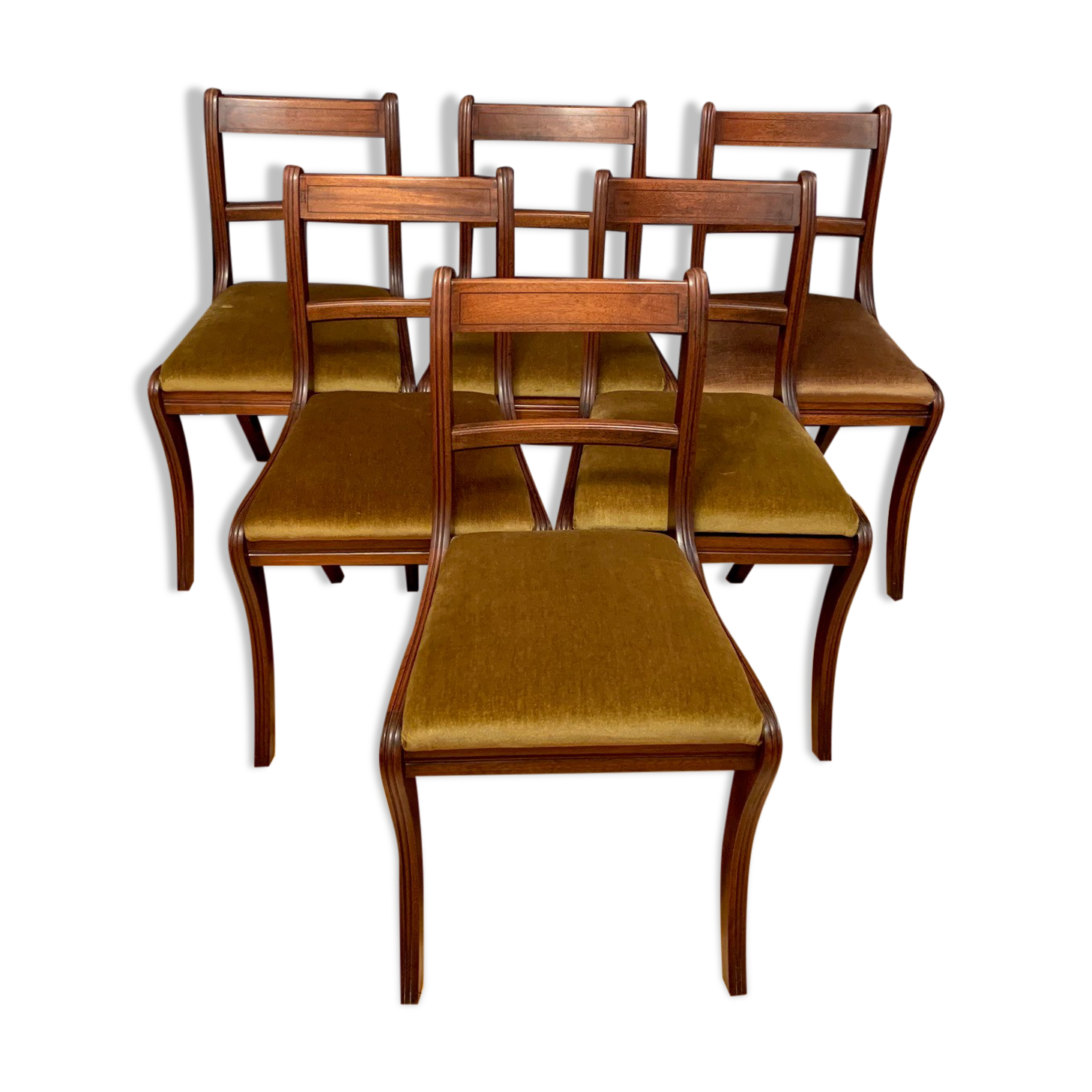 Ensemble de six chaises Regency Bevan Funnell Ltd Reprodux Angleterre années 1970