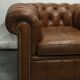 Fauteuil Chesterfield en cuir