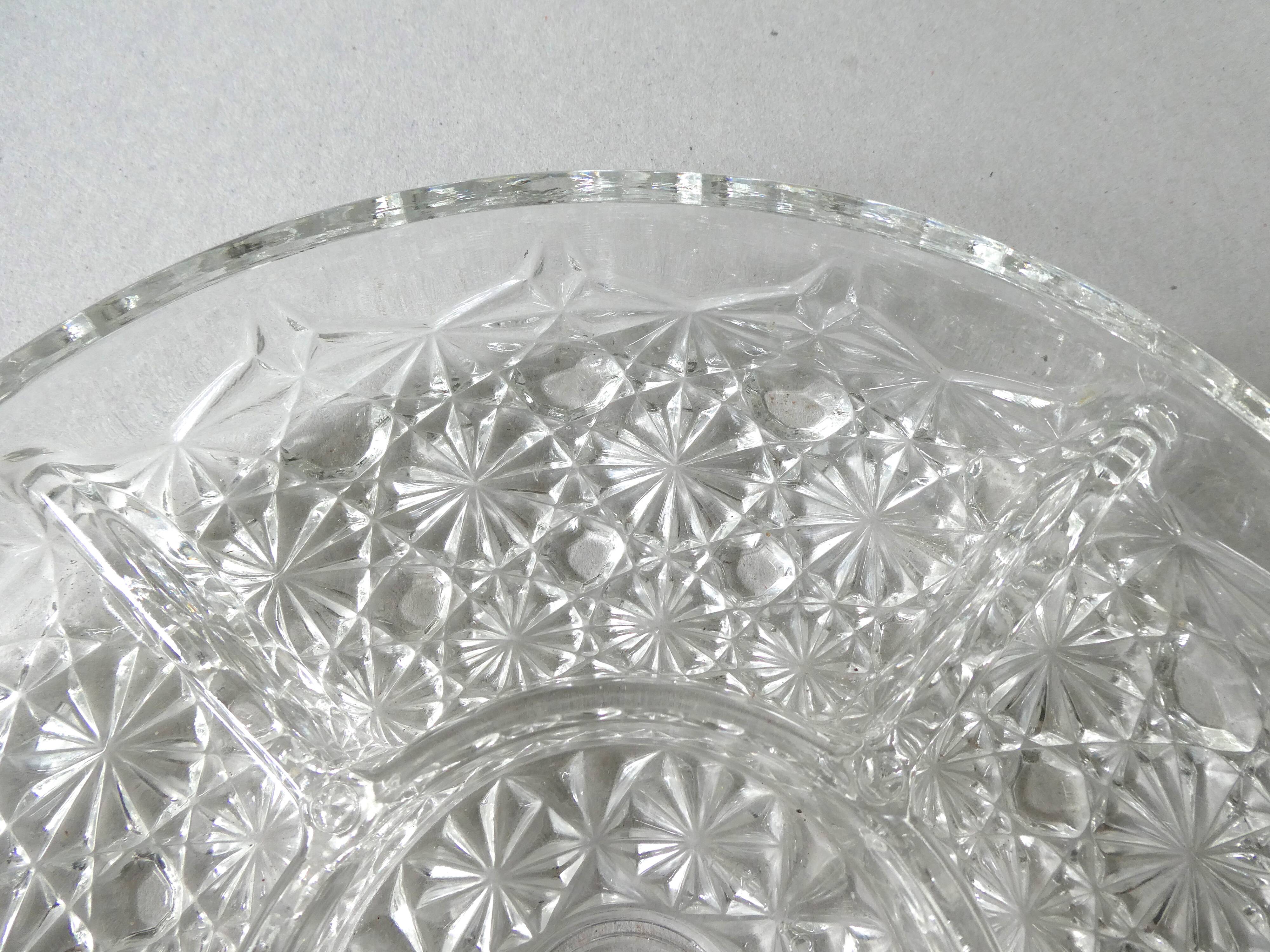 50-year-old carved glass serving plate