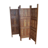 Indian screen with 4 carved wooden panels