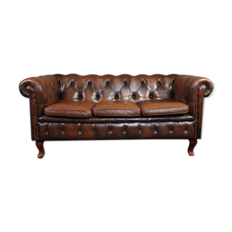 Chesterfield sofa 2.5 seater cowhide leather