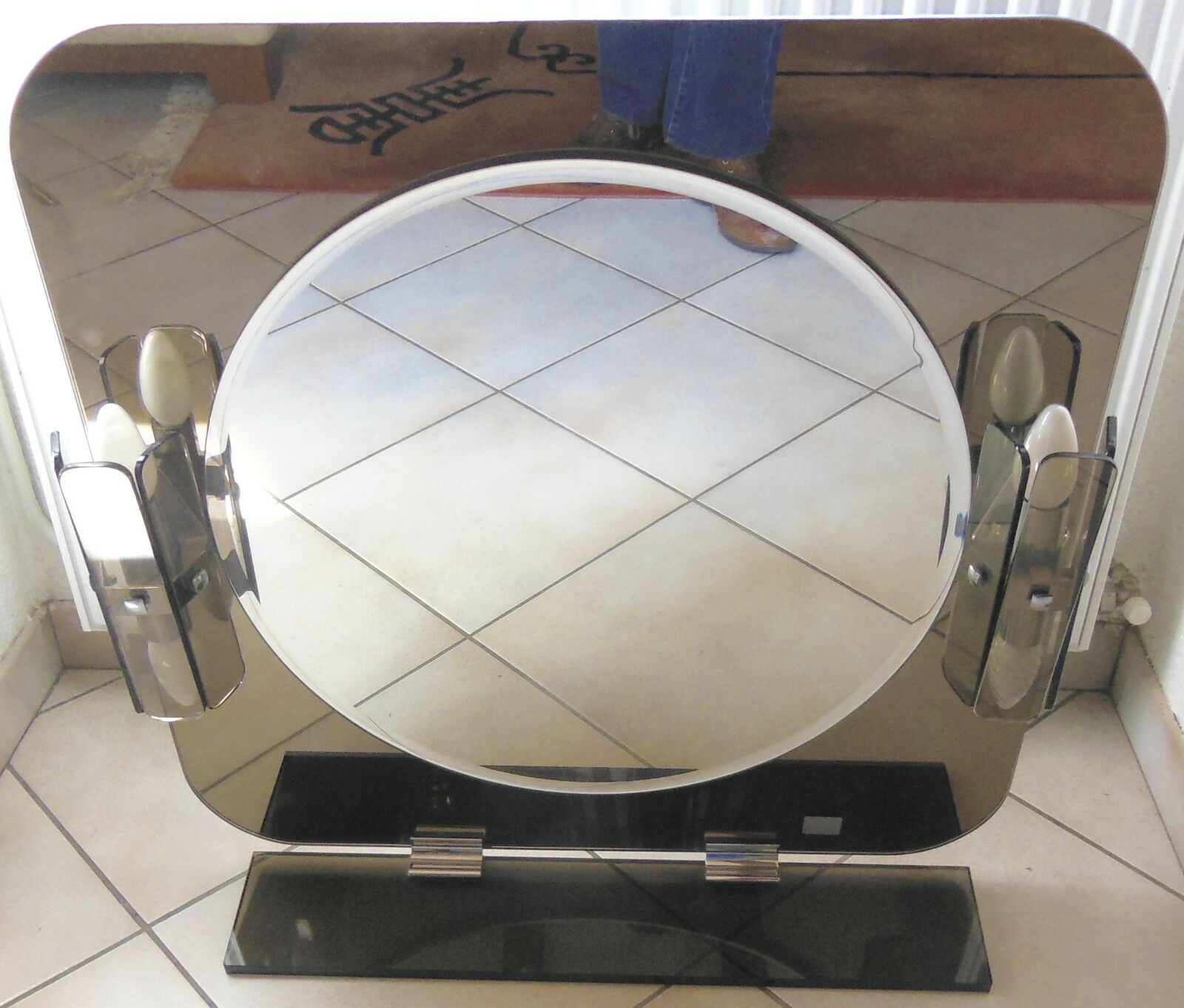 Mirror ISA brand with sconces - mirror with sconces 67x70cm