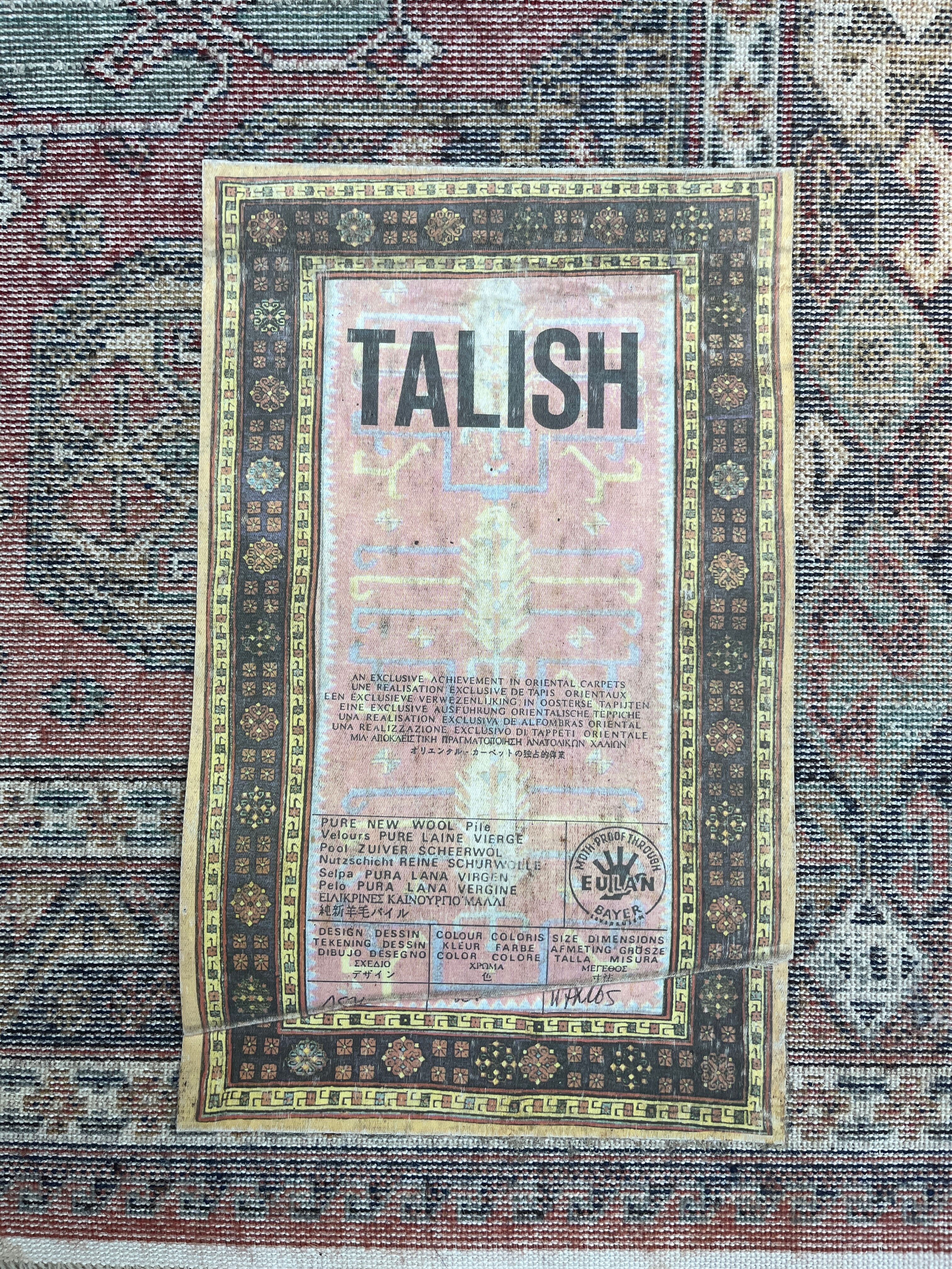 Talish carpet Caucasus pure virgin wool 20th century