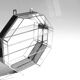 Handcrafted mirrored shelving cabinet
