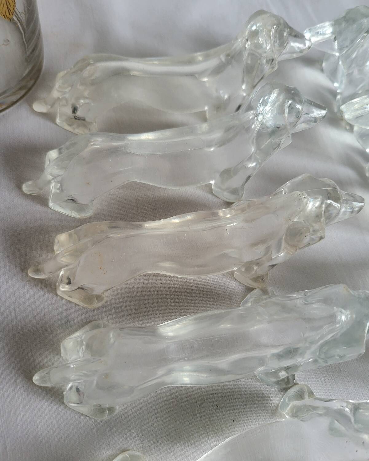 12 Dachshund knife holders in Plexiglass