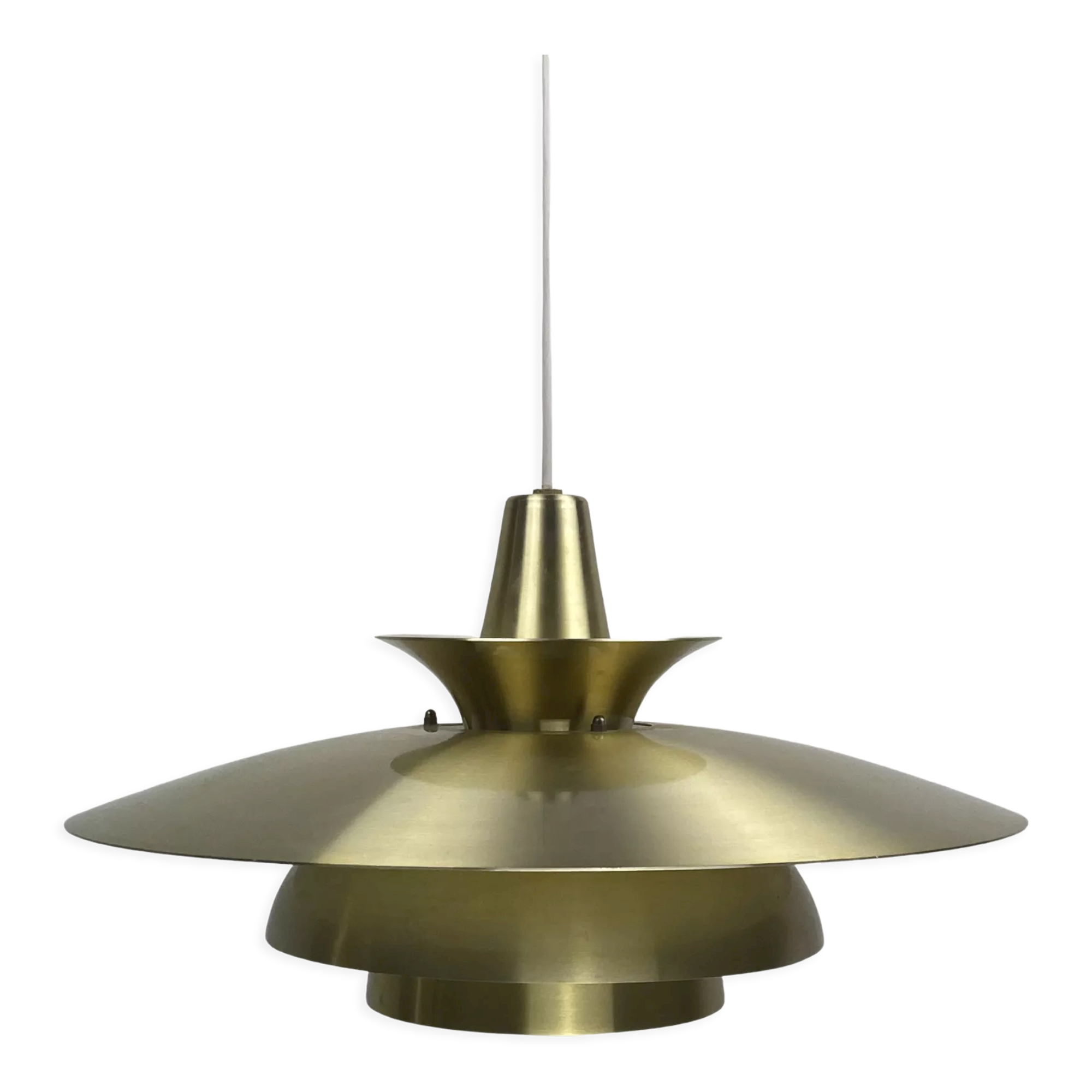 Danish scandinavian brass UFO pendant, 1970s