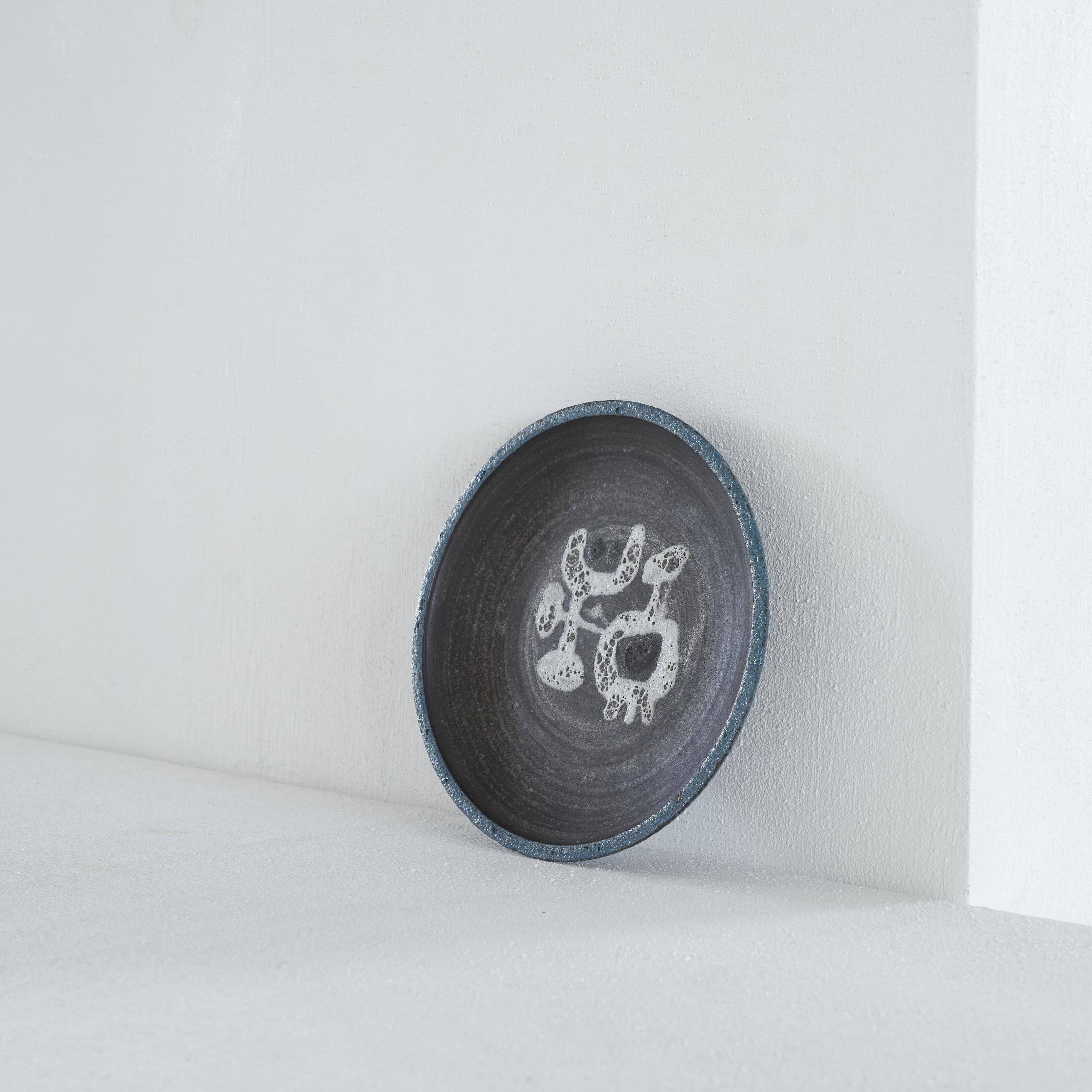 Jaap Dommisse studio ceramic bowl cobra style mid-century, 1950s