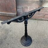 Café table bistro vintage brasserie 1890-1910 cast iron & fir