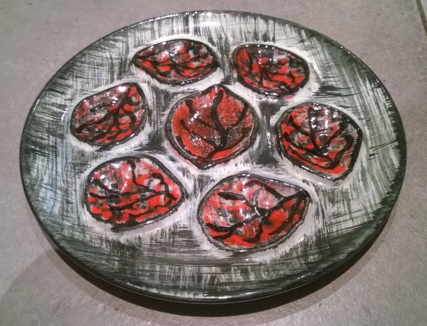 Pornic Faïencerie Oyster Plates 1960