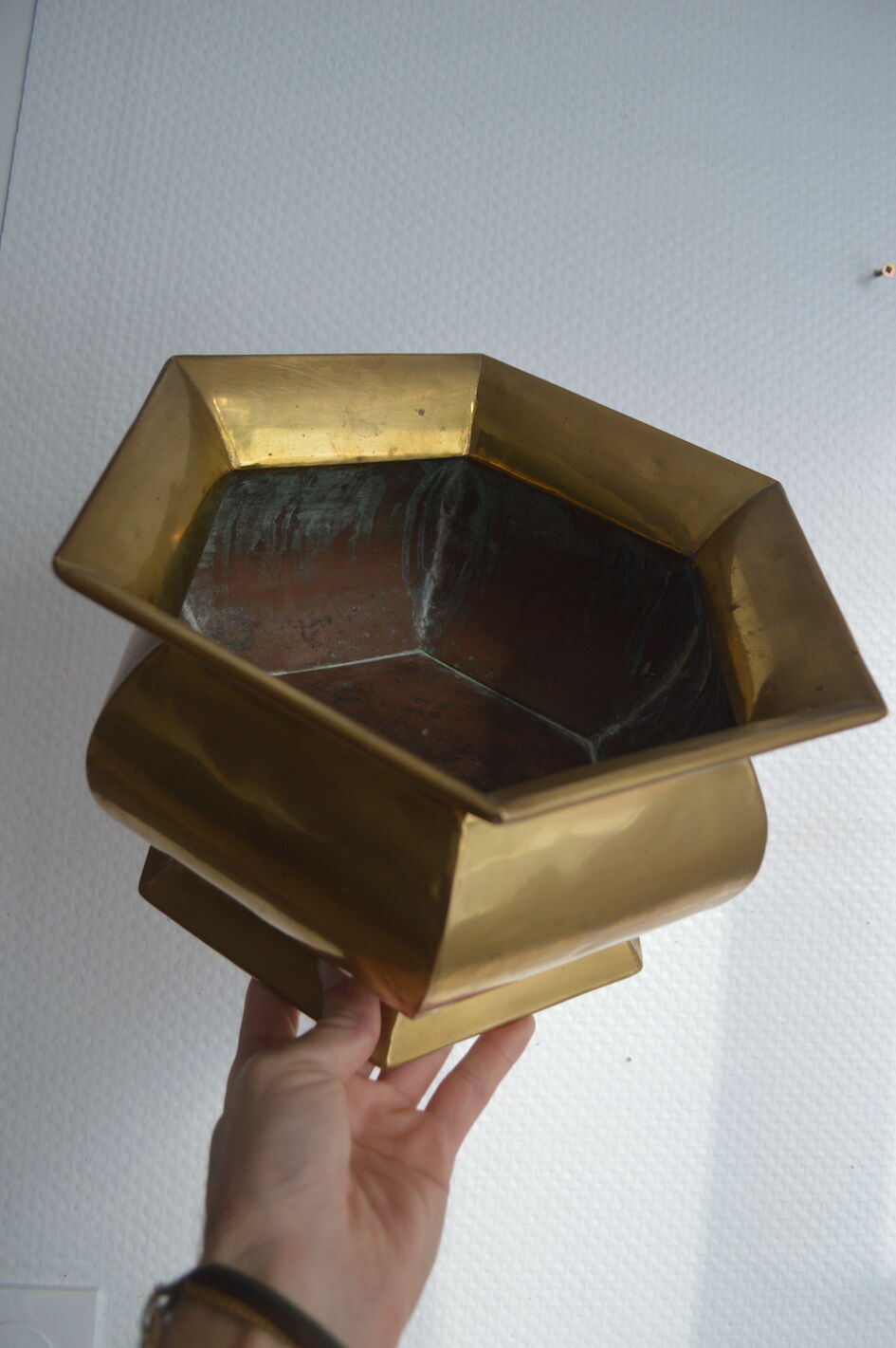 Brass pot cover