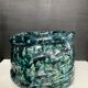Vintage cache pot in glazed ceramic