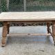 Art Deco extendable monastery table renovated in raw oak 265cm