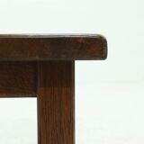Solid Oak Brutalist Coffee Table 1970s