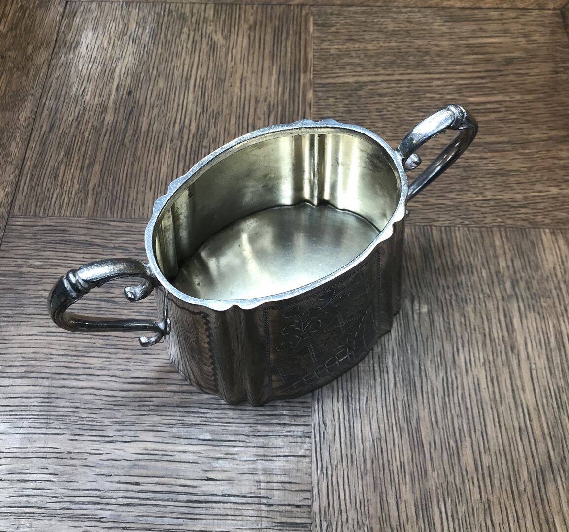 Silver-plated sugar bowl