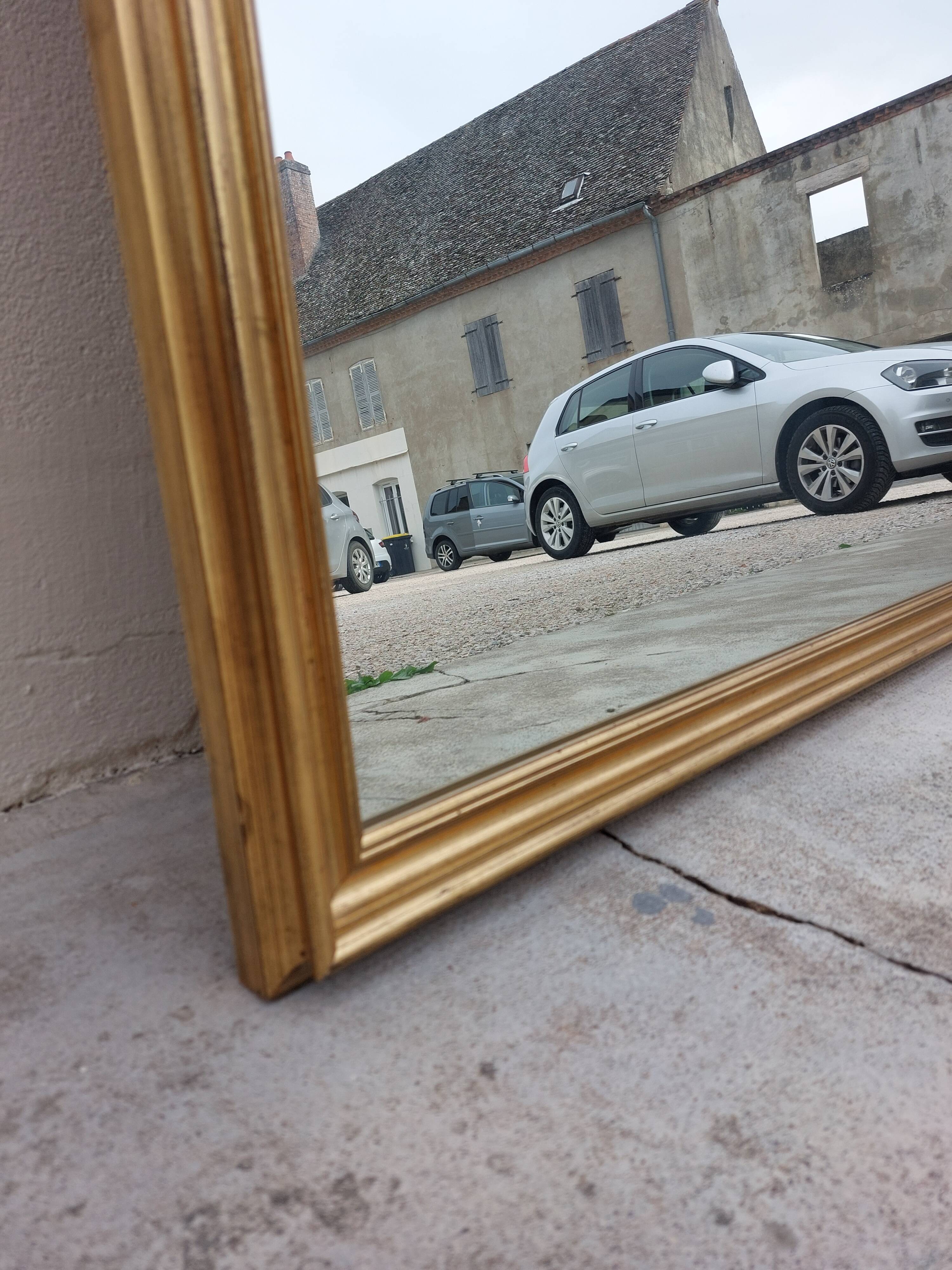 Mirror mirror mirror golden wood bistro style -1m68x1m15