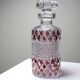 Harlequin crystal whisky decanter, Bohemia, Czechoslovakia, vintage 1950s-1970s