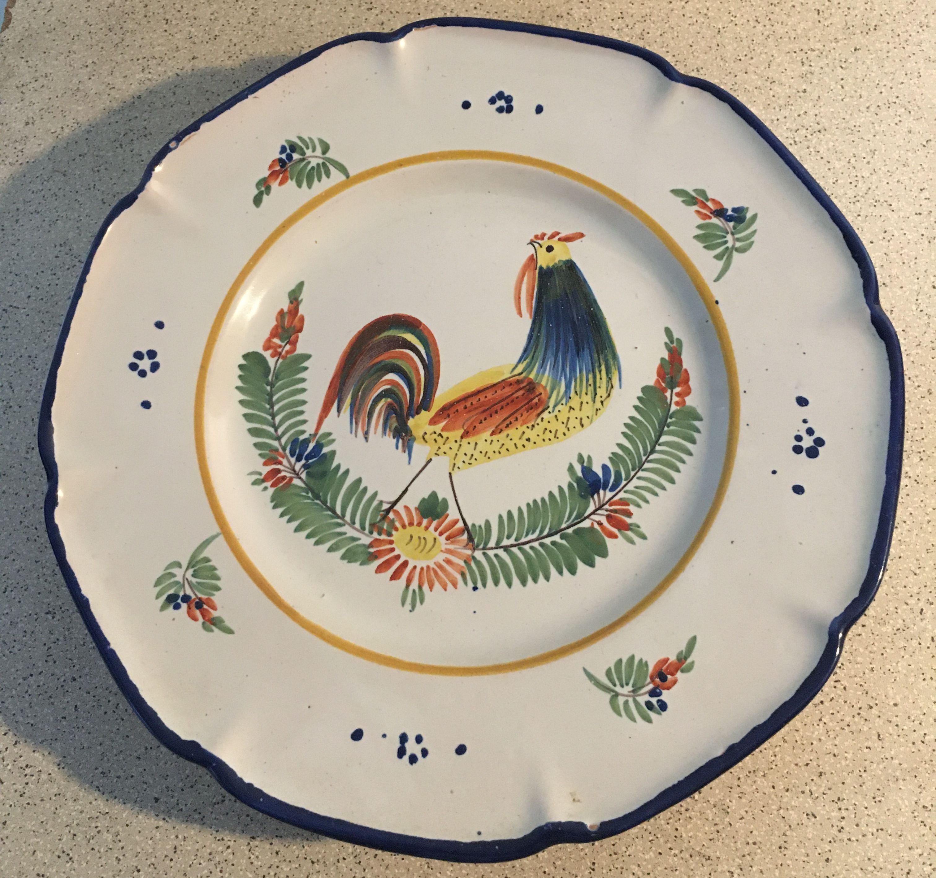 Faience dish Antoine Montagnon